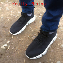 Load image into Gallery viewer, Black Men's Athletic Fashion Casual Sneakers Outdoor