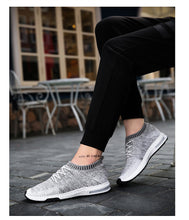 Load image into Gallery viewer, Grey Sneakers Outdoor Running Breathable Shoes