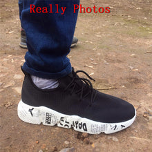 Load image into Gallery viewer, Black Men's Athletic Fashion Casual Sneakers Outdoor