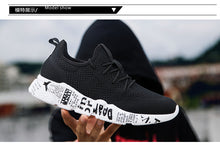 Load image into Gallery viewer, Black Men's Athletic Fashion Casual Sneakers Outdoor